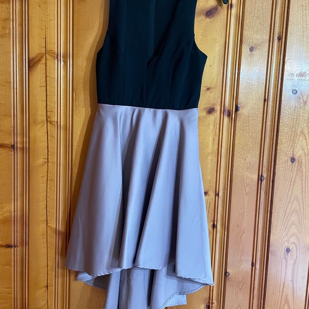 Juniors black and purple dress